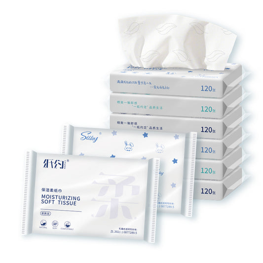 SKYTISUE Premium Moisturizing Facial Tissues, Ultra Soft Lotion Tissues, 3-Ply Hypoallergenic Skin Care Tissue, FSC Certified, 300 Sheets Travel & Home Bulk Pack